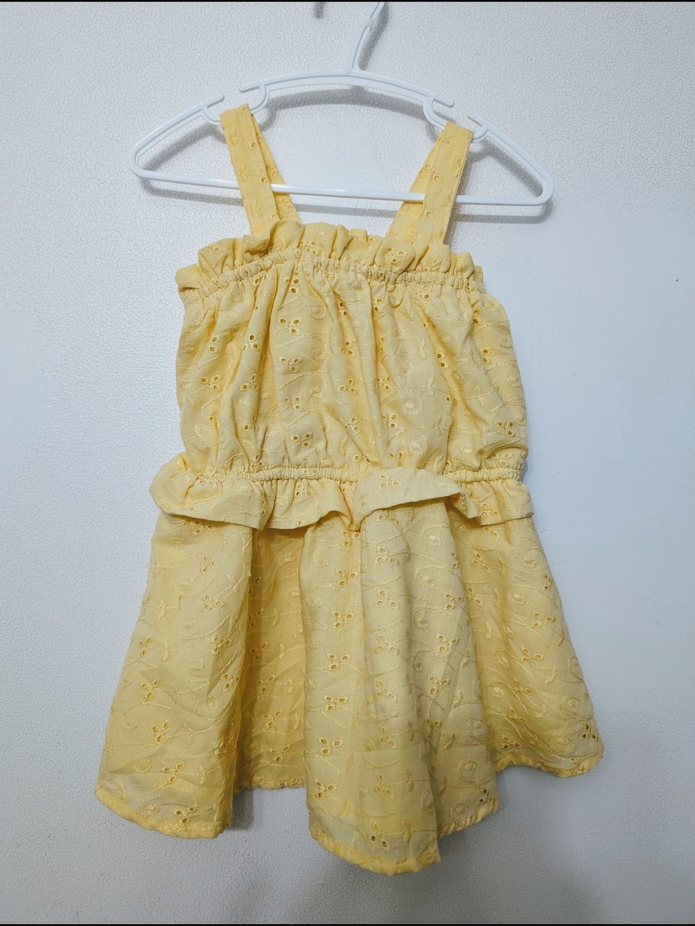 BCBGirls Yellow Eyelet Sundress for Girls 2 T Cotton Cottagecore